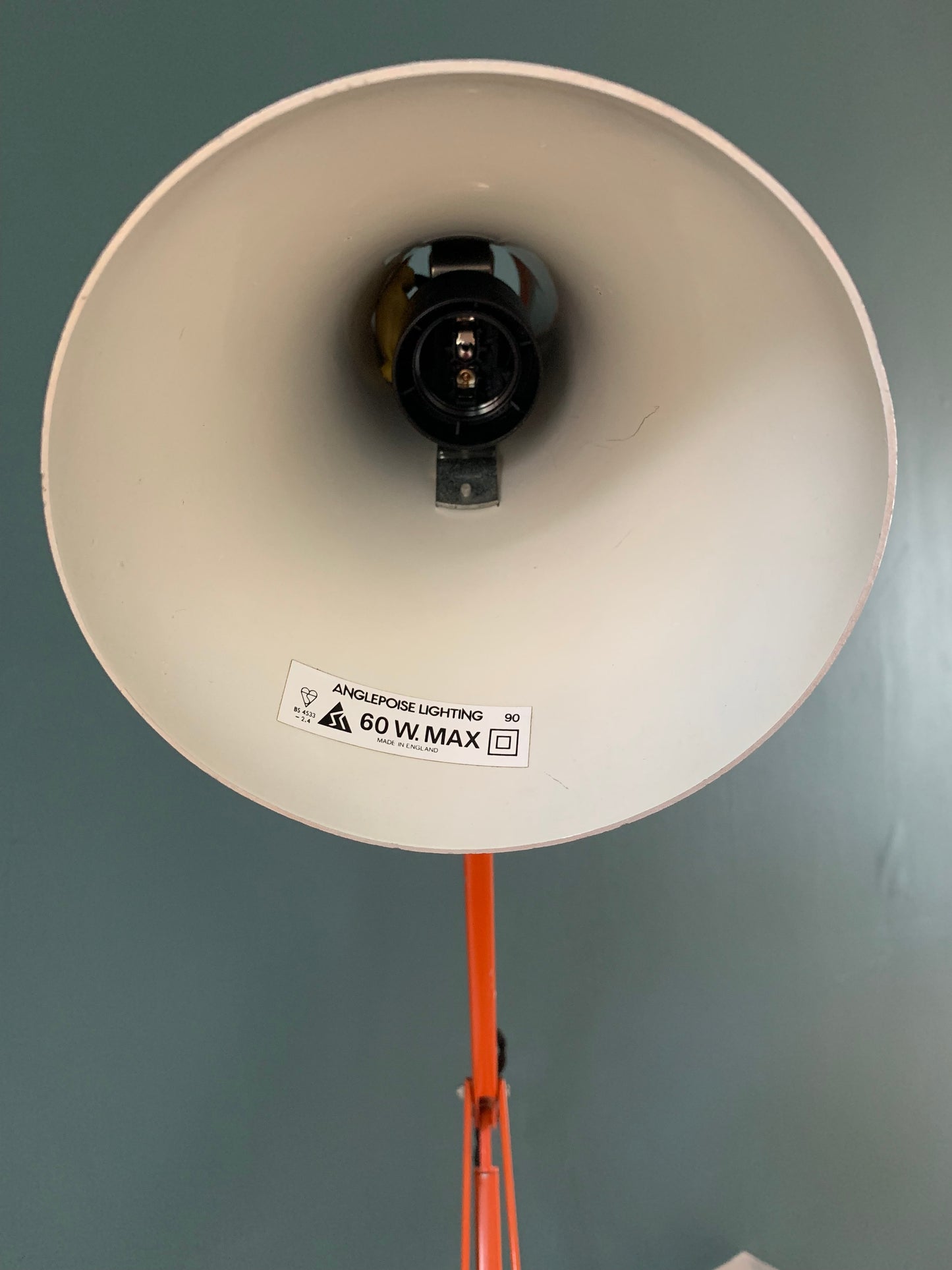 Vintage Orange Anglepoise Desk Office Lamp 1970s 1980s British Design