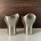 Georg Jensen Bloom Steel Candle Holders (Pair) Danish Design