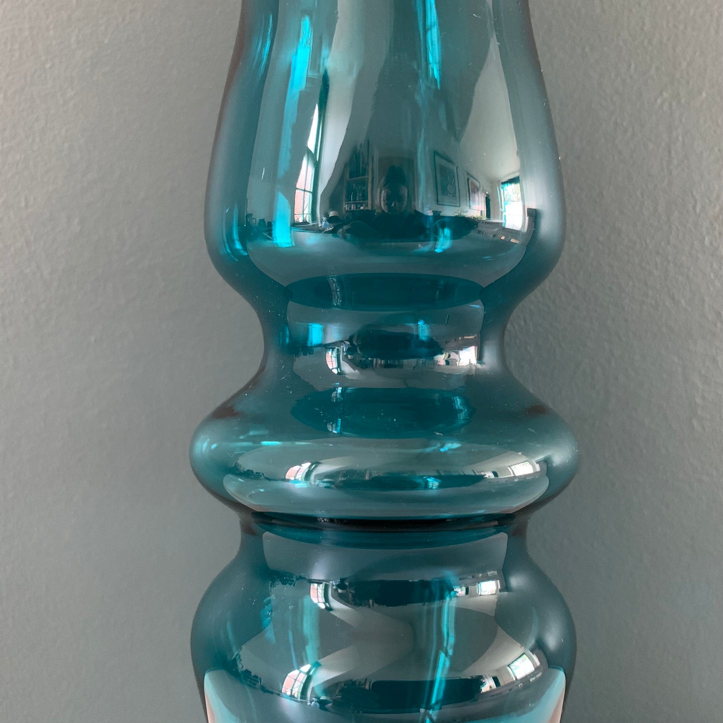 Ryd Swedish Turquoise Blue Glass Bud Vase 1960s 1970s Vintage Retro Scandinavian