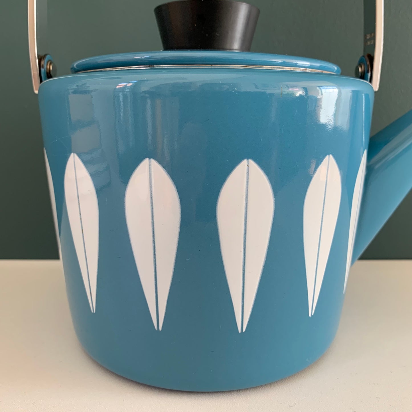 Cathrine Holm Blue Lotus Kettle 1960s Norwegian Scandinavian Scandi Style Design