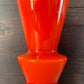 Lindshammar Swedish Orange Hooped Glass Vase 1960s 1970s Vintage Retro Scandinavian