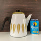 Cathrine Holm Olive Green Lotus Tea Coffee Pot 1960s Norwegian Scandinavian Scandi Style Design