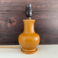Vintage Staffordshire Mustard Yellow Ceramic Table Lamp British English 1960s