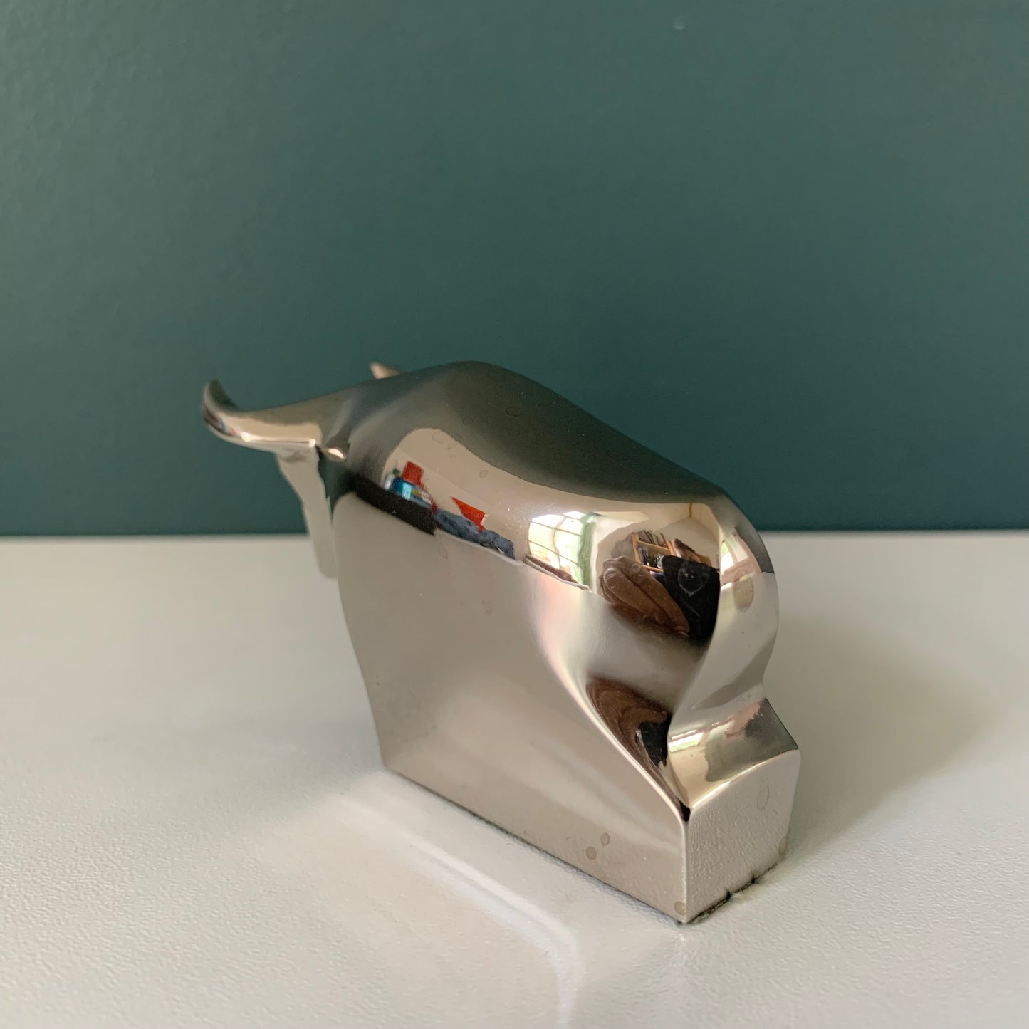 Dansk Designs Boxed Silver Plated Bull Paperweight Danish Swedish Vintage Office Work Gifts Presents
