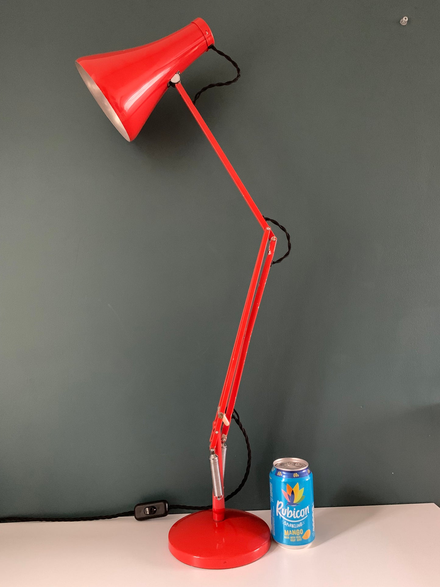 Vintage Orange Anglepoise Desk Office Lamp 1960s 1970s British Design