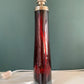 LARGE Orrefors Ruby Red Swedish Crystal Glass 1960s Table Lamp Carl Fagerlund Design