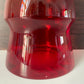 Riihimaki Mid Century Red Glass Chimney Vase Scandinavian Finnish Design