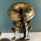 2x Vintage Danish Brass Table Lamps Ships Light Retro Vintage Art Deco Lighting