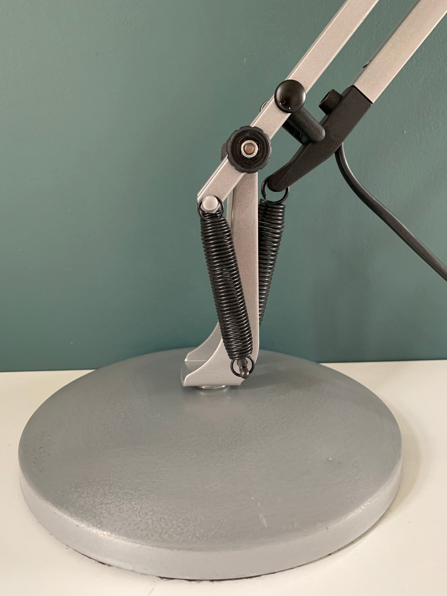 Vintage Silver Grey Anglepoise Desk Office Lamp 1980s British Design