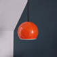 Vintage Orange Danish Atomic Era Ball Pendant Lamp 1960s 1970s Retro Ceiling Light
