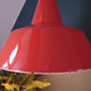 Louis Poulsen Danish Orange Enamel Pendant Workshop Ceiling Lamp Industrial Design 3