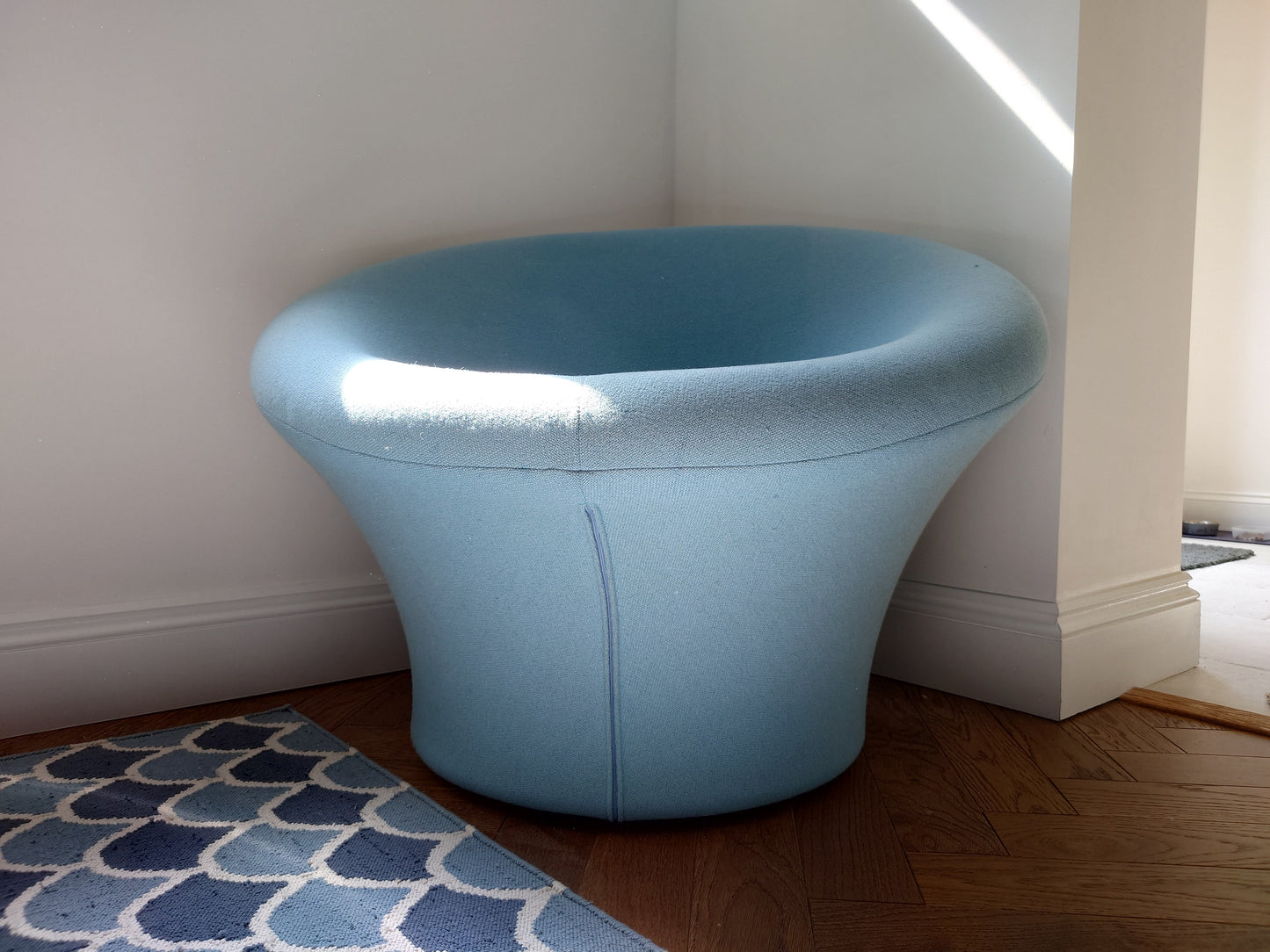 Vintage Pierre Paulin for Artifort Blue Mushroom Chair