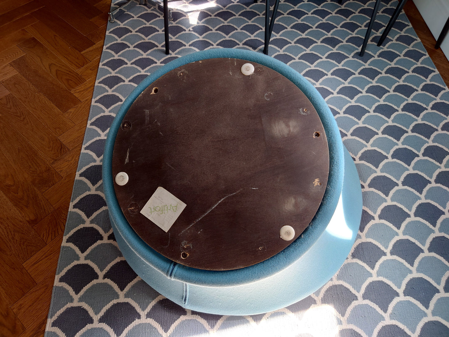 Vintage Pierre Paulin for Artifort Blue Mushroom Chair