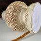 Mid Century Italian Cream Bristolia Ceramic Table Lamp