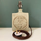 Mid Century Cornish Pottery British Troika Style Ceramic Table Lamp