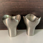 Georg Jensen Bloom Steel Candle Holders (Pair) Danish Design