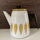 Cathrine Holm Olive Green Lotus Tea Coffee Pot 1960s Norwegian Scandinavian Scandi Style Design