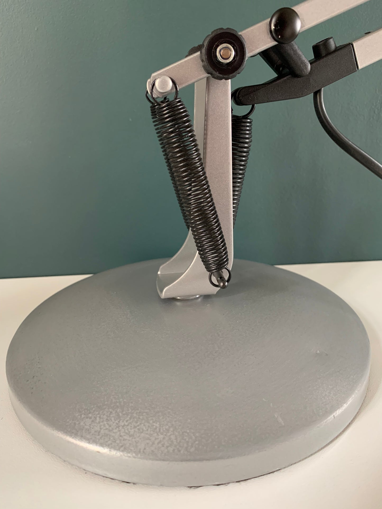 Vintage Silver Grey Anglepoise Desk Office Lamp 1980s British Design