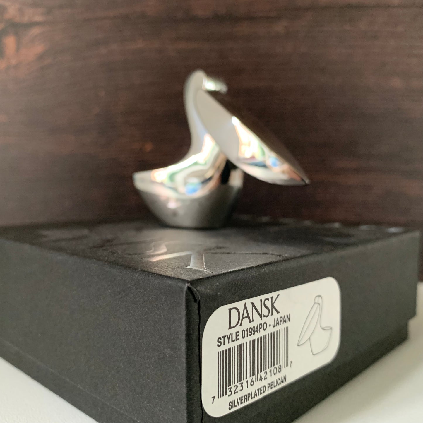 Boxed Dansk Designs Pelican Paperweight Danish Swedish Vintage Gifts