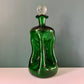 Vintage Holmegaard Danish Kluk Green Glass Decanter Glug Bottle Carafe Gifts