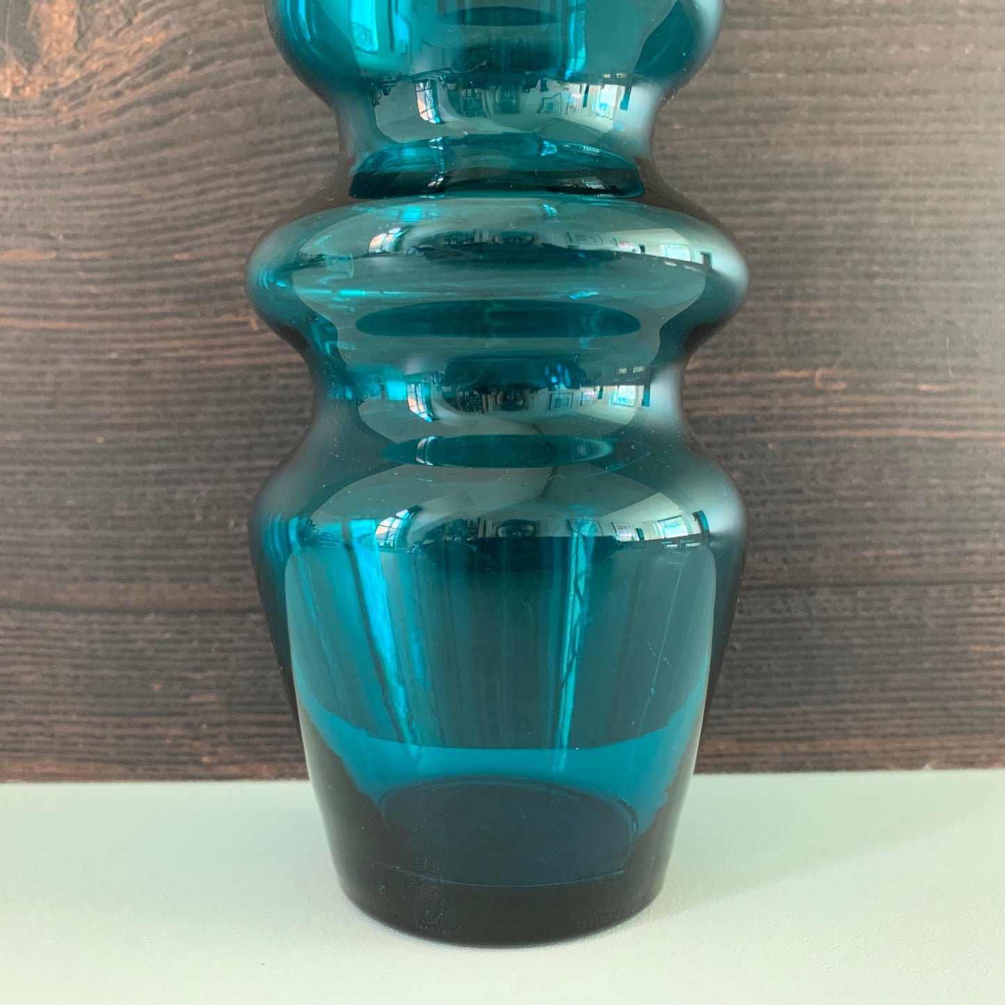Ryd Swedish Turquoise Blue Glass Bud Vase 1960s 1970s Vintage Retro Scandinavian