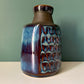 Soholm Pottery Blue Danish Ceramic Vase Vintage 1960s Retro Scandinavian 3322