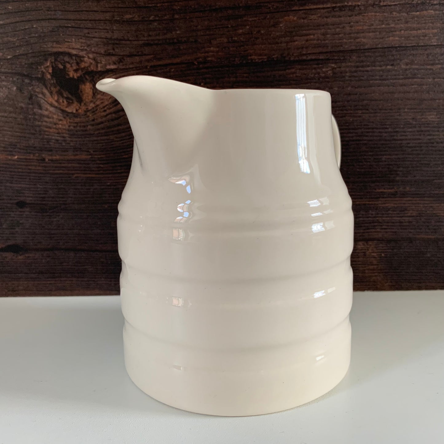 British Mid Century Modern White Ceramic Milk Jug