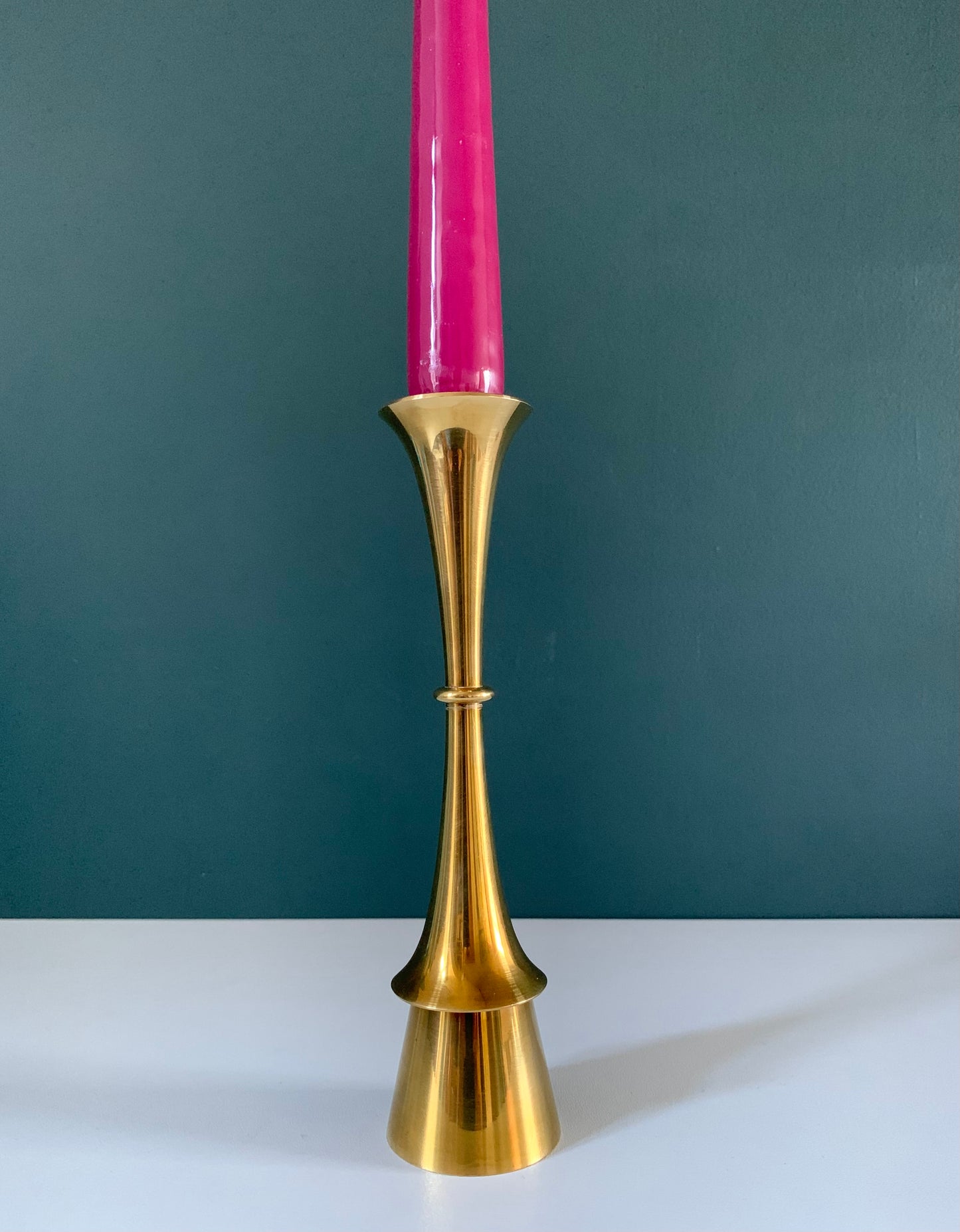 Vintage Danish Brass Candle Sticks Holder Quistgaard Retro 1950s 1960s Scandinavian