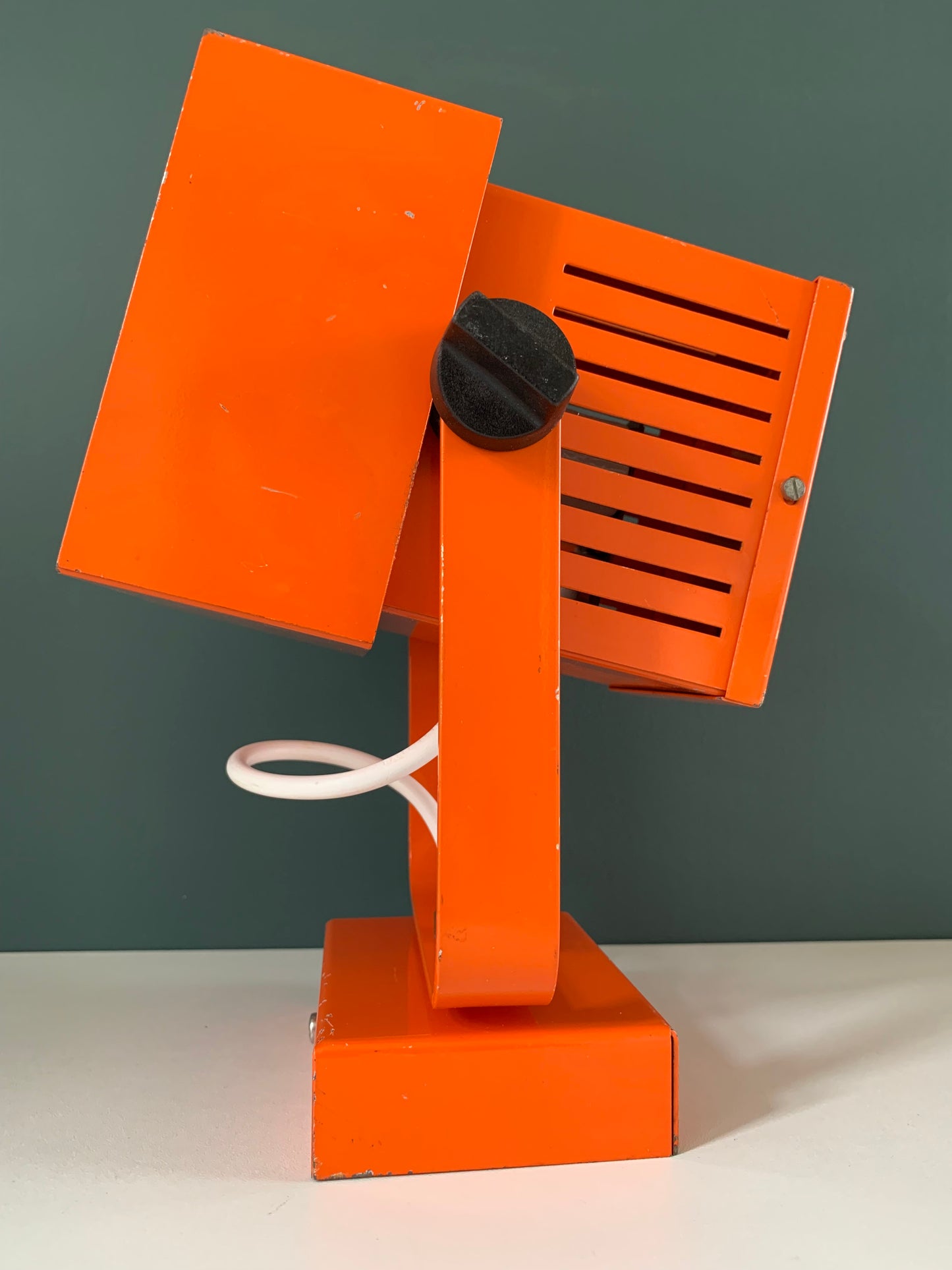 Vintage Danish Finnerup Orange Spot Light Ceiling Wall Lamp Industrial Design