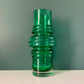 Riihimaki Green Glass Vase Tulppaani Tamara Aladin Vintage 1970s Space Age Sputnik