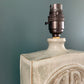 Mid Century Cornish Pottery British Troika Style Ceramic Table Lamp