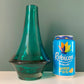 Riihimaki Turquoise Glass Vase Finnish 1379 1960s 1970s Rocket Atomic