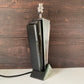 Vintage Art Deco Style Mirror Glass Table Lamp 1980s