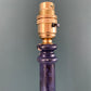 Vintage Blue Wood British Candle Stick Table Lamp 1980s