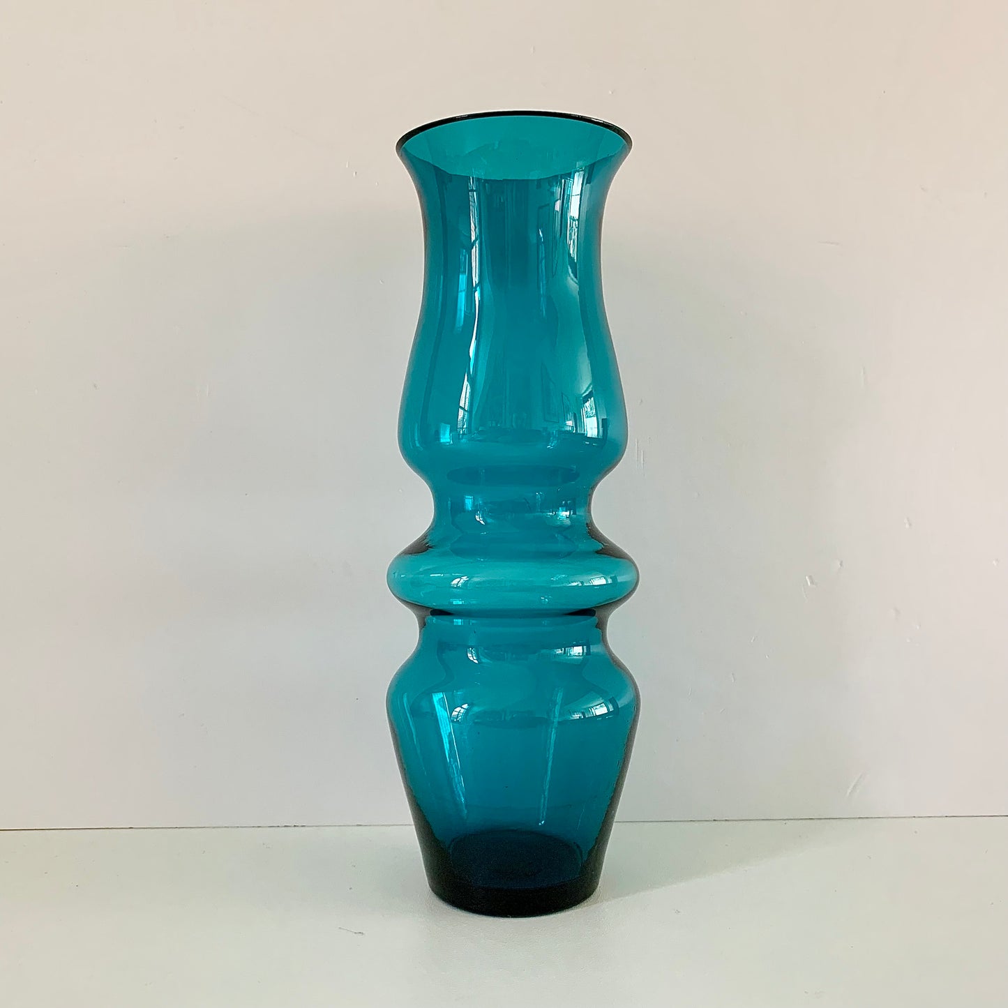 Ryd Swedish Turquoise Blue Glass Bud Vase 1960s 1970s Vintage Retro Scandinavian