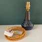 Soholm Pottery Blue Granite Danish Table Lamp Vintage 1960s 3323