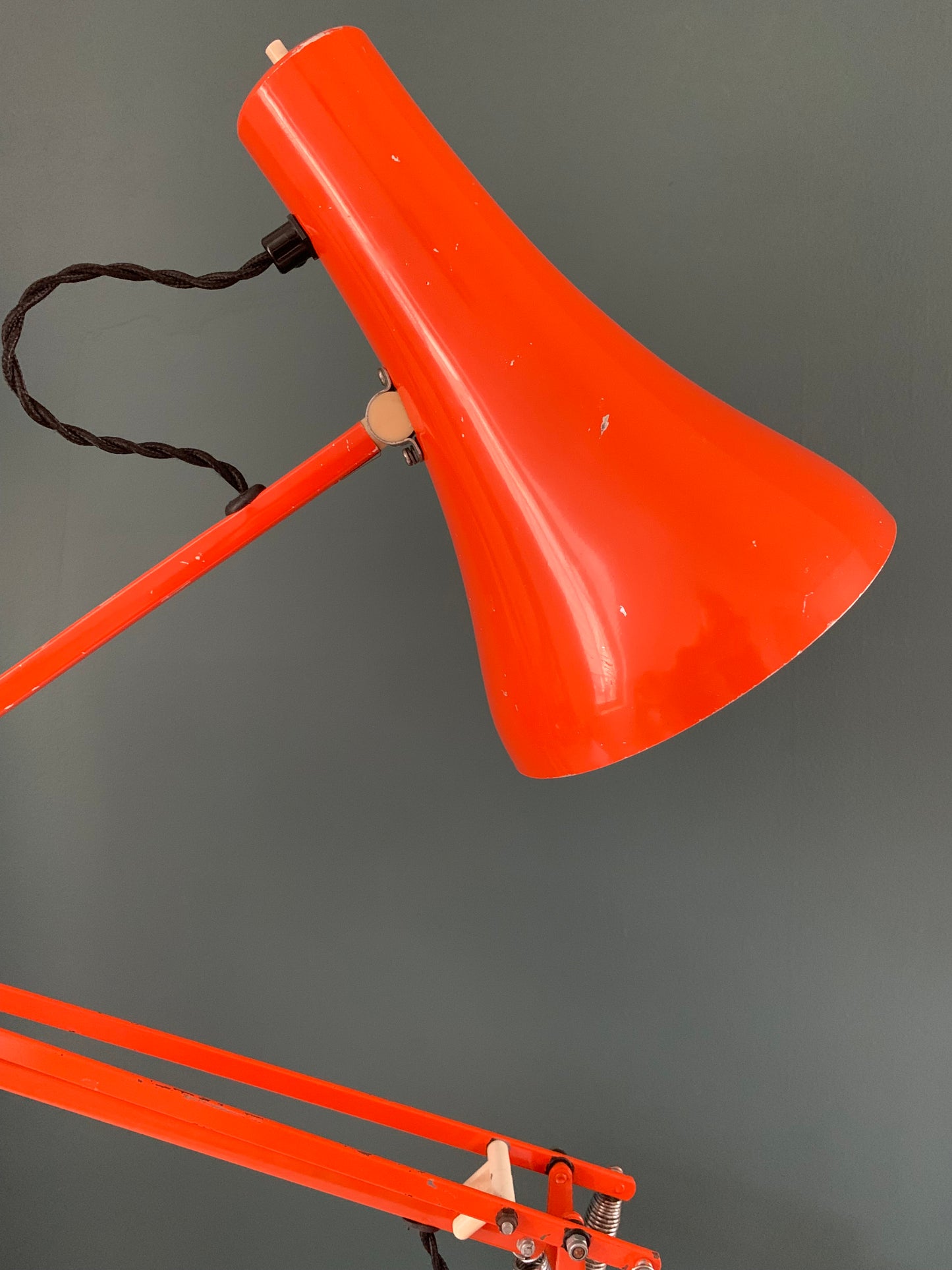 Vintage Orange Anglepoise Desk Office Lamp 1970s 1980s British Design