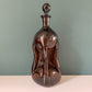 Vintage Scandinavian Kluk Glug Pinched Glass Decanter Bottle Carafe