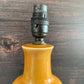 Vintage Staffordshire Mustard Yellow Ceramic Table Lamp British English 1960s