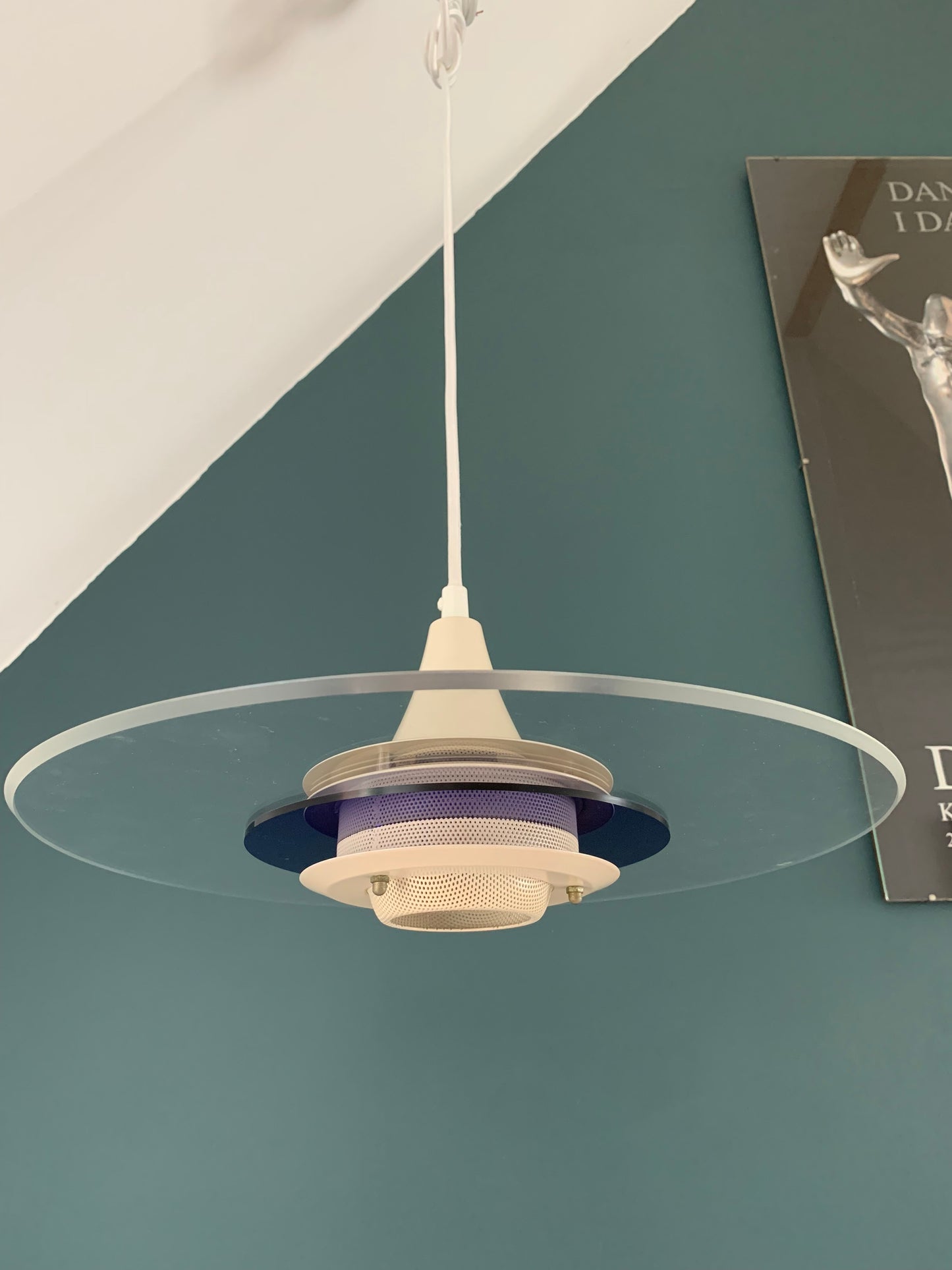 Mid Century Danish Ceiling Pendant Lamp Space Age Retro Scandinavian