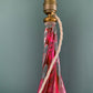 Large Val St Lambert Pink Crystal Glass Table Lamp 1930s 1940s