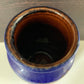 Mid Century Blue German Fat Lava Glaze Ceramic Vase 1960s 1970s