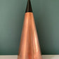Mid Century Danish Solid Hammered Copper Cone Pendant Lamp Ceiling Light Scandinavian Industrial