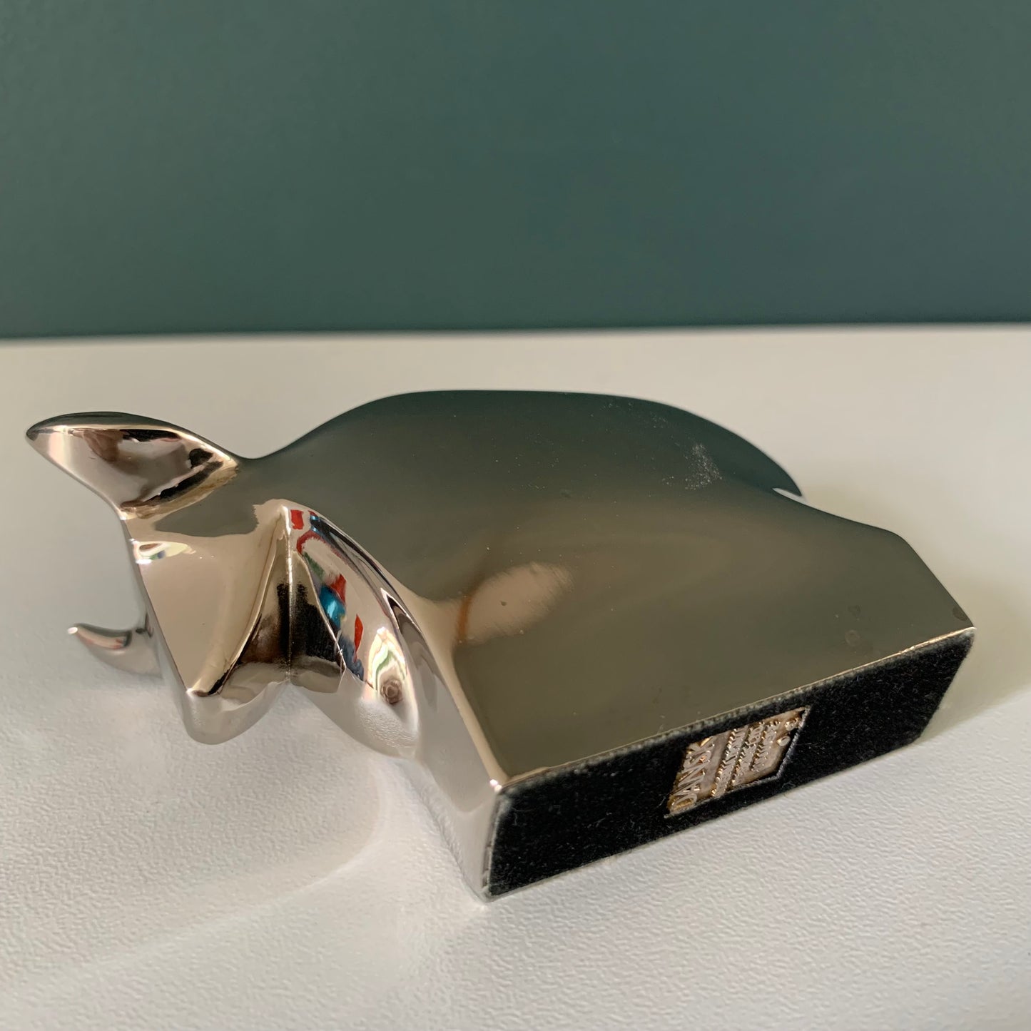 Dansk Designs Boxed Silver Plated Bull Paperweight Danish Swedish Vintage Office Work Gifts Presents