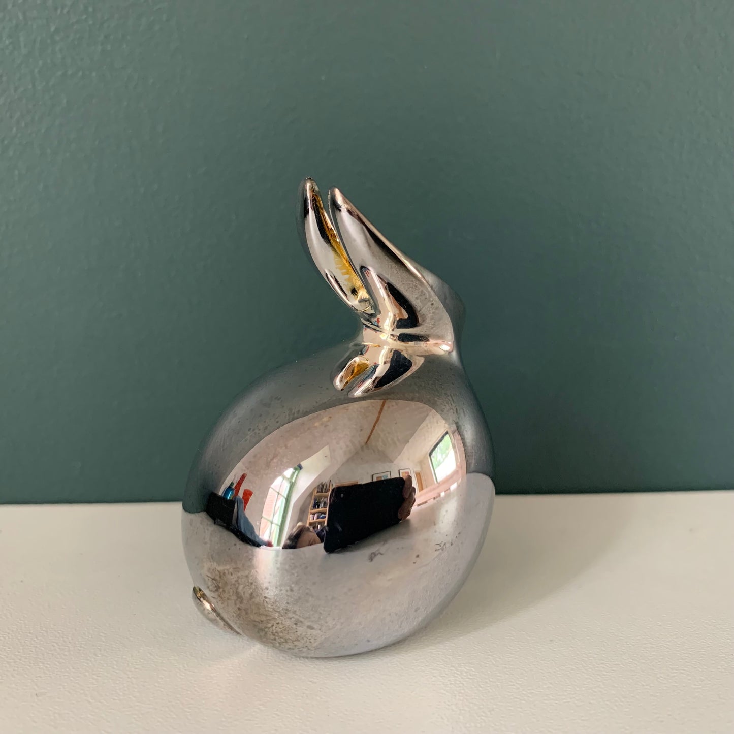 Dansk Silver Bunny Rabbit Paperweight Boxed Danish Designs Gifts Office Work Job Presents Retro