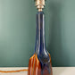 Soholm Pottery Blue Amber Danish Table Lamp Vintage 1960s Retro 940