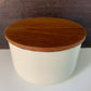 Vintage Knabstrup Danish Teak Lidded Ceramic Herring Dish Scandinavian Pottery