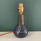Soholm Pottery Blue Granite Danish Table Lamp Vintage 1960s 3323