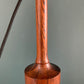 Mid Century Danish Swedish Teak Glass Teak Pendant Ceiling Lamp Scandinavian Light