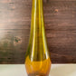 Vintage Swedish Johansen Orrefors Amber Yellow Glass Vase 1970s